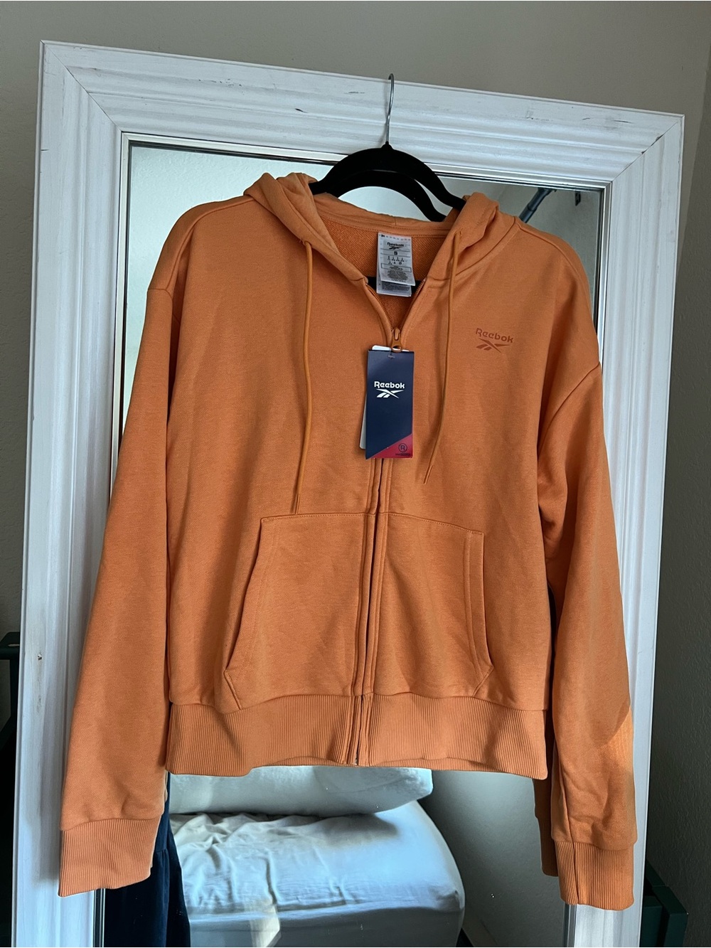 NWT Reebok Orange Full-Zip Hoodie Jacket
